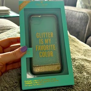 Kate Spade Clear Liquid Glitter Case